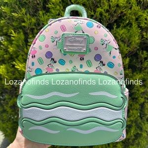 Disney Parks Loungefly Minnie Mouse & Macaron mini backpack